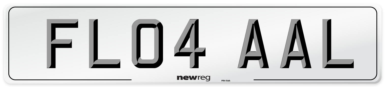 FL04 AAL Number Plate from New Reg